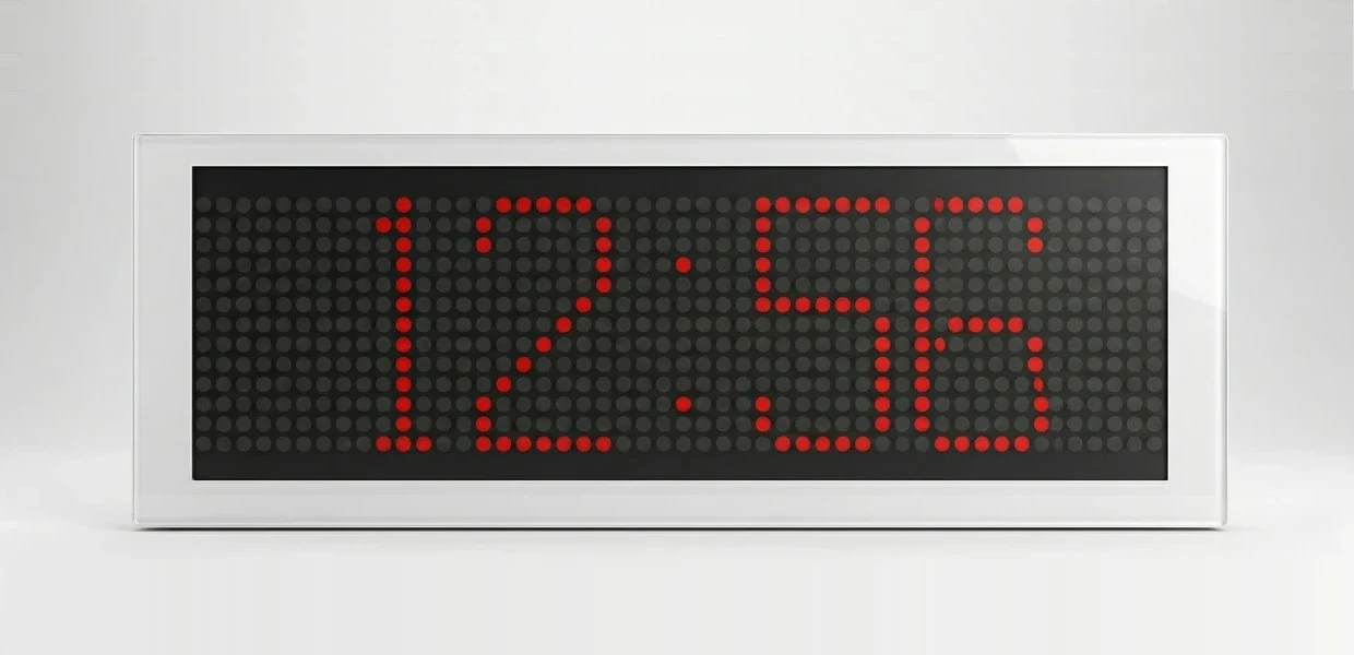 LED clock displaying elapsed time in an operating room